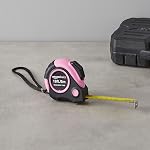 Amazon Basics Retractable Tape Measure - 4.88 Meters, Pink