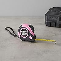 Vista 9 de Yaxa Basics Cinta métrica retráctil con botón de presión, fácil de usar, 16 pies, rosa