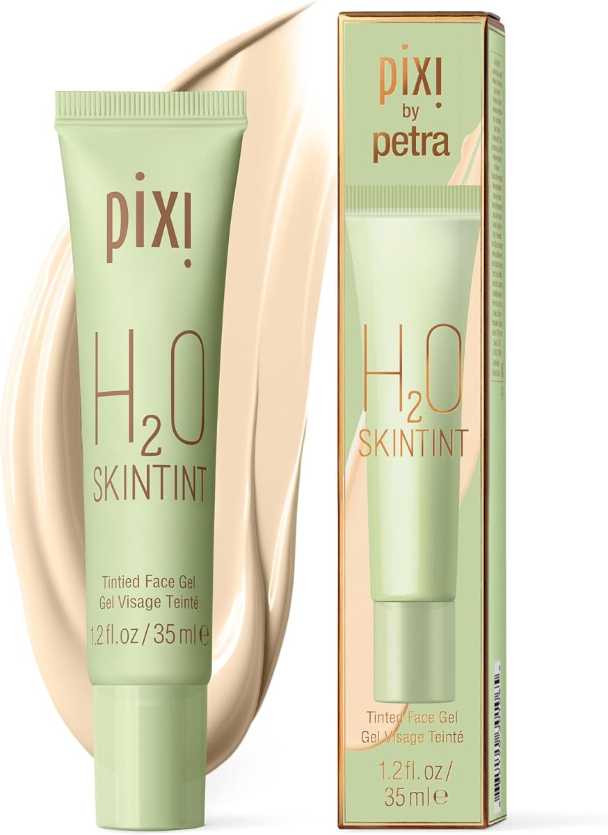 Tinte para la piel H2O | Hidratante en gel facial con color | Cobertura hidratante ligera con ácido hialurónico | Unifica el tono de la piel y reduce el enrojecimiento | Acabado húmedo sin aceite | Crema | 1,2 onzas líquidas