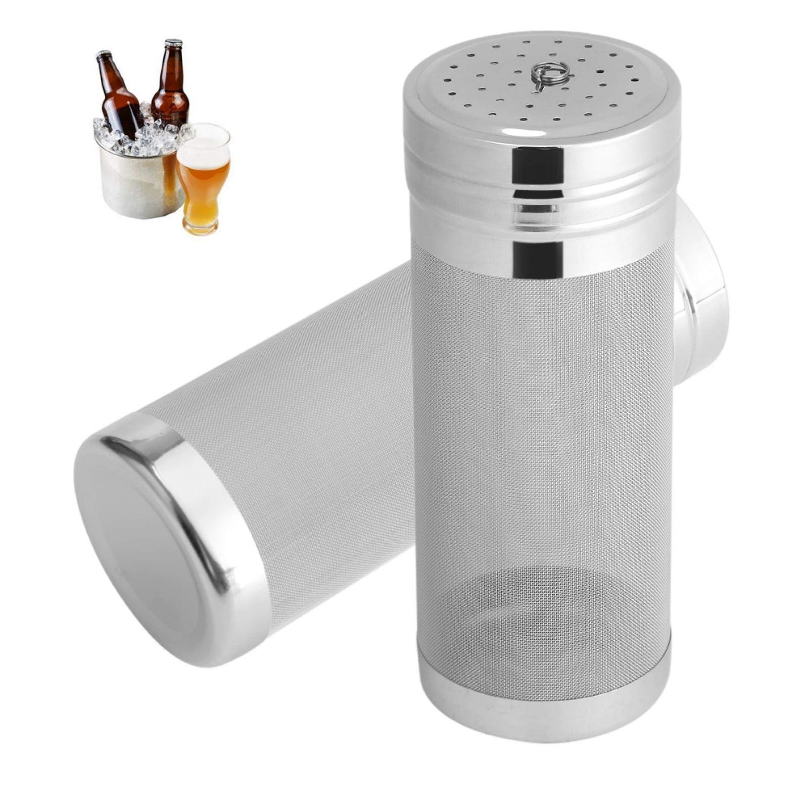 Joyzan Filtro per Luppolo, Filtri Birra Rete Tramoggia a Secco Acciaio Inossidabile Filtri in Linea Birre Fatta Casa 300 Micron Filtraggio Acqua E Homebrew Vino Hopper Home Cucina caffè Bar Accessori