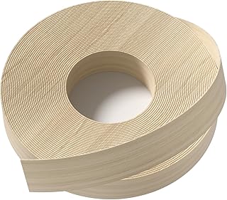 Birch Plywood Veneer Roll Wood Veneer Edge Banding,1 inch*50ft Edge Banding, Iron on with Hot Melt Adhesive, Flexible Wood Tape Sanded to Perfection. Easy Application Wood Edging