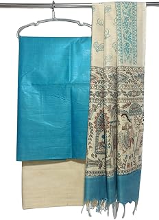 HAIDER ALI AND SONS Women's Cotton Silk Handcrafted Unstitched Salwar Suit Dress Material with Printed Dupatta Price In India