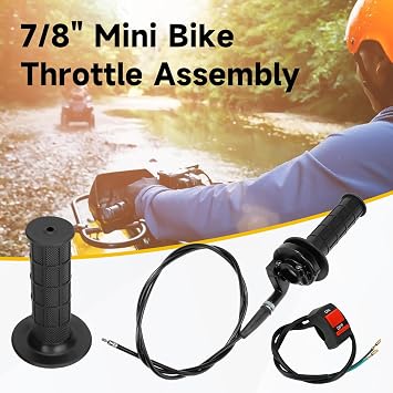 HIAORS 7/8 Mini Bike Throttle Cable Assembly Kit Compatible with Coleman CT200U CT200U-EX BT200X Baja Warrior MB200 DoodleBug DB30 79cc CT100U CC100X Motovox Predator 212cc 196cc 6.5hp Engine Parts