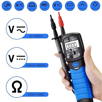 Kethvoz Voltage Tester 600V CAT III, Digital Multimeter Electric Tester Pen
