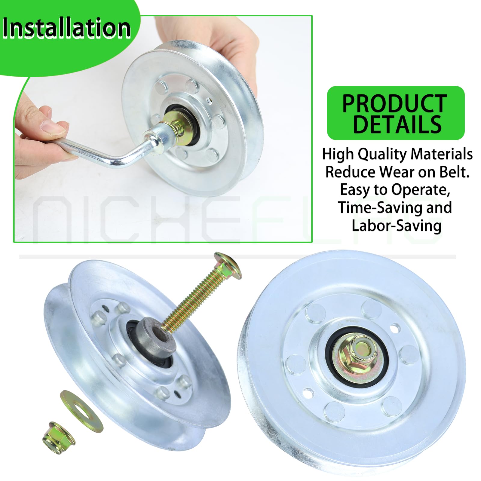 146763 Polea intermedia reemplaza 532173902,532146763, Oregon 34-318 para cortacésped Husqvarna AYP Craftsman Poulan de 46 pulgadas (1)