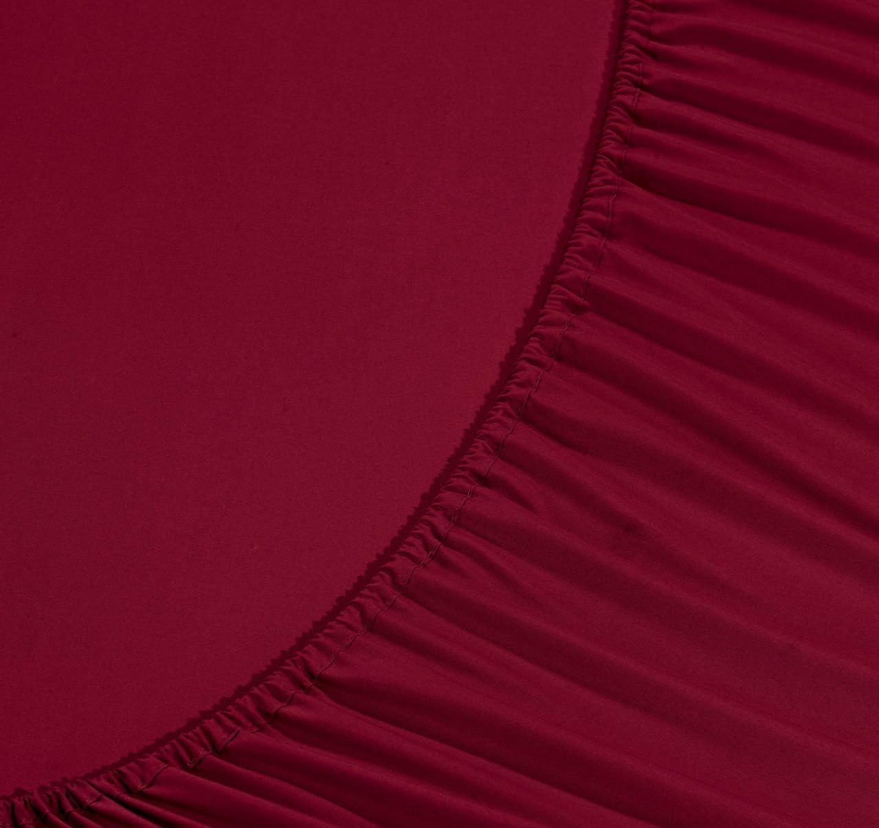 King Size Fitted Sheet, 600 Thread Count Egyptian Cotton 1 Piece Luxury Hotel Fitted Sheet OR Bottom Sheet Burgundy Solid- 16" Inches - 21" Inches DEEP Pocket