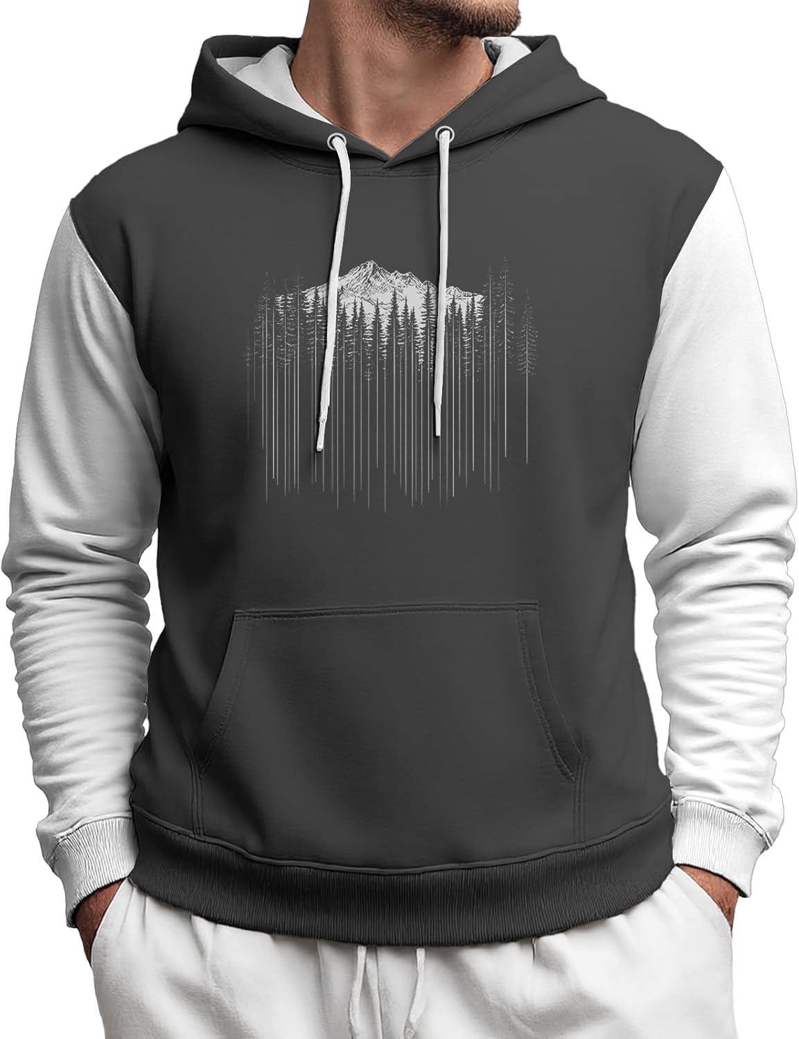 Y2K Hoodie Men Trendy Long Sleeve Mens Hoodies Pullover With Pocket Western Style Streetwear Active Urbanwear