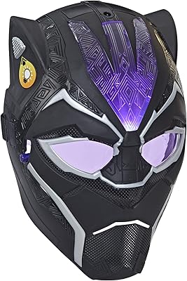 Marvel Black Panther Studios Legacy Collection Black Panther Vibranium Power FX Mask Roleplay Toy, Toys for Kids Ages 5 and Up