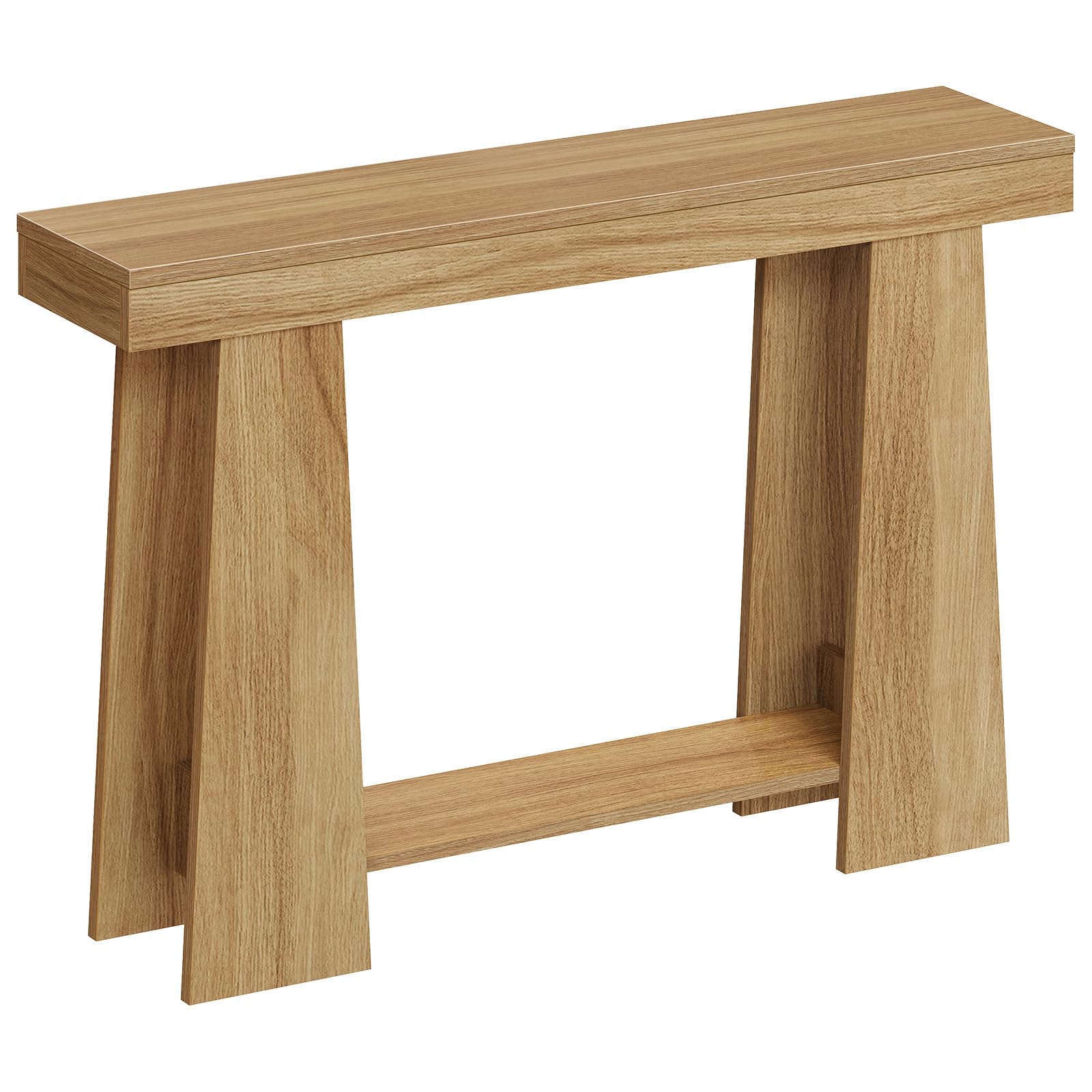 YATINEY Slim Console Table, 2-Tier Behind Sofa Console Table for Hallway