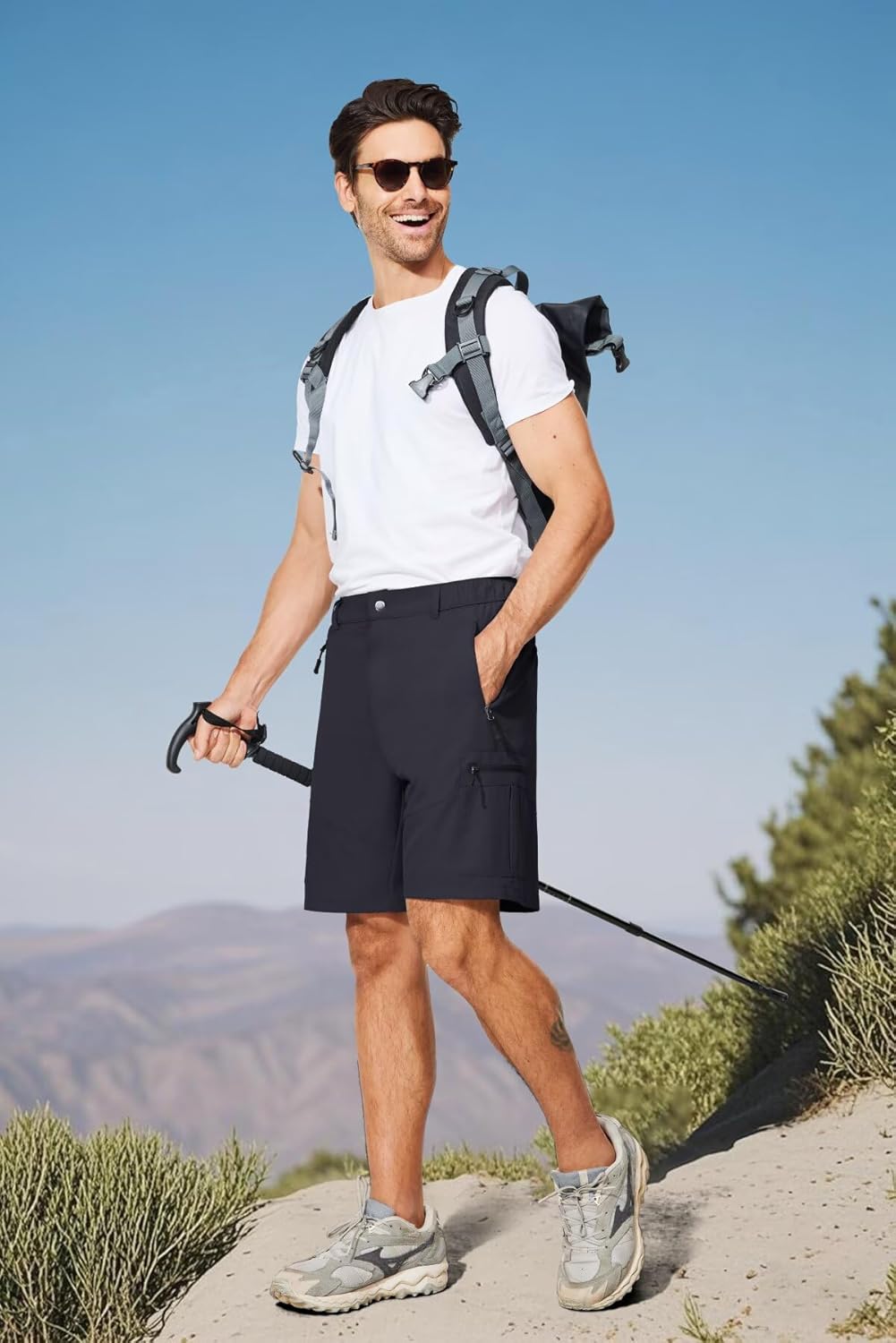 Mens Athletic Workout Sport Shorts Running Fishing Hiking Shorts Summer Beach Vacasion Outfits - Image 4