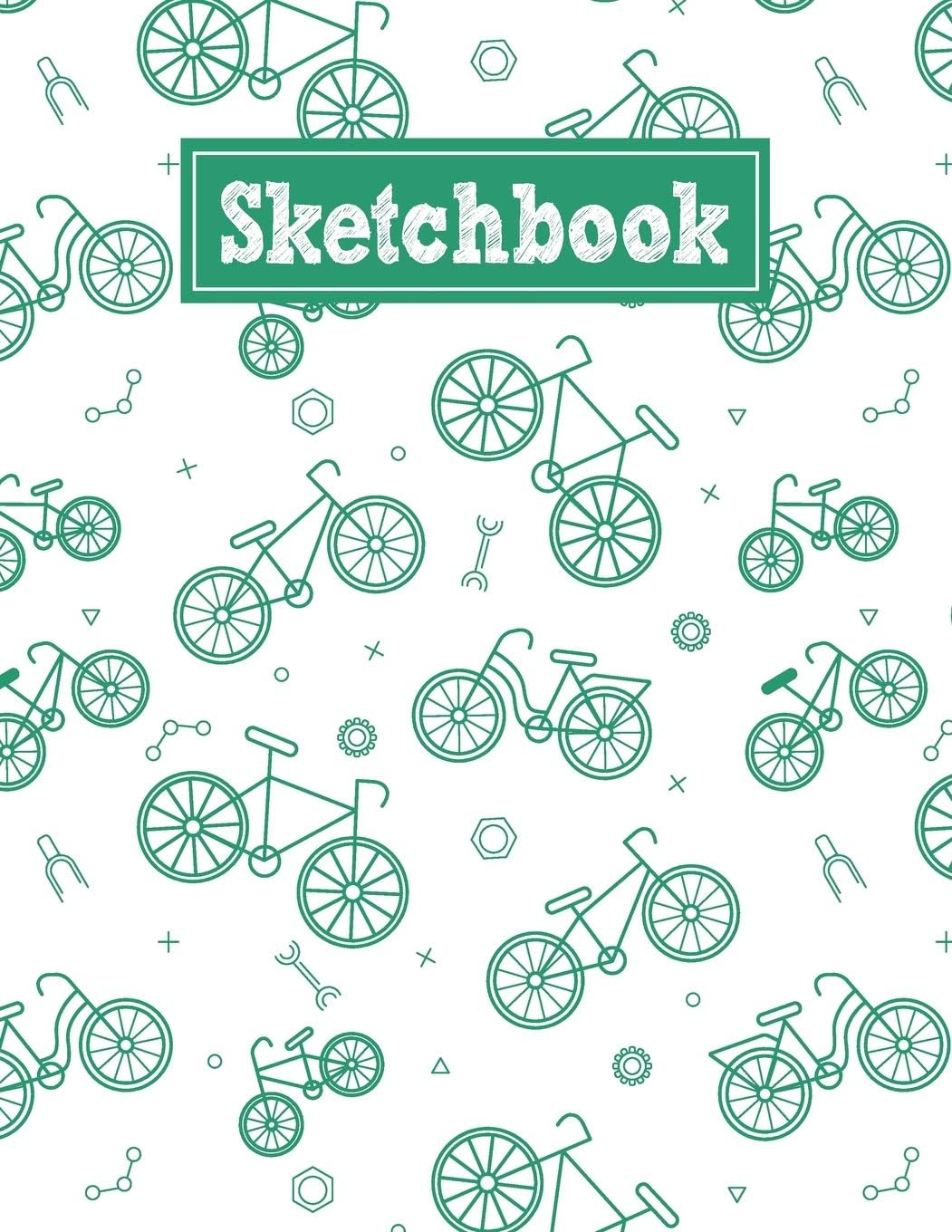 Sketchbook: 8.5 x 11 Notebook for Creative Drawing and Sketching Activities with Unique Bicycle Themed Cover Design