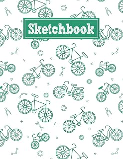 Sketchbook: 8.5 x 11 Notebook for Creative Drawing and Sketching Activities with Unique Bicycle Themed Cover Design