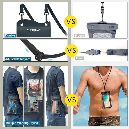 Miniatura 9 de YUMQUA Paquete de bolsa seca impermeable de 5L con 2 bolsas grandes impermeables para teléfono