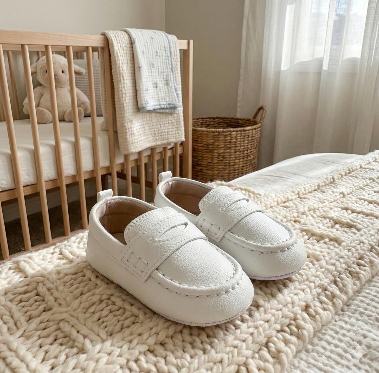 Infant Baby Boys Loafers Soft Sole PU Leather Toddler Moccasins Girls First Walking Crib Dress Shoes