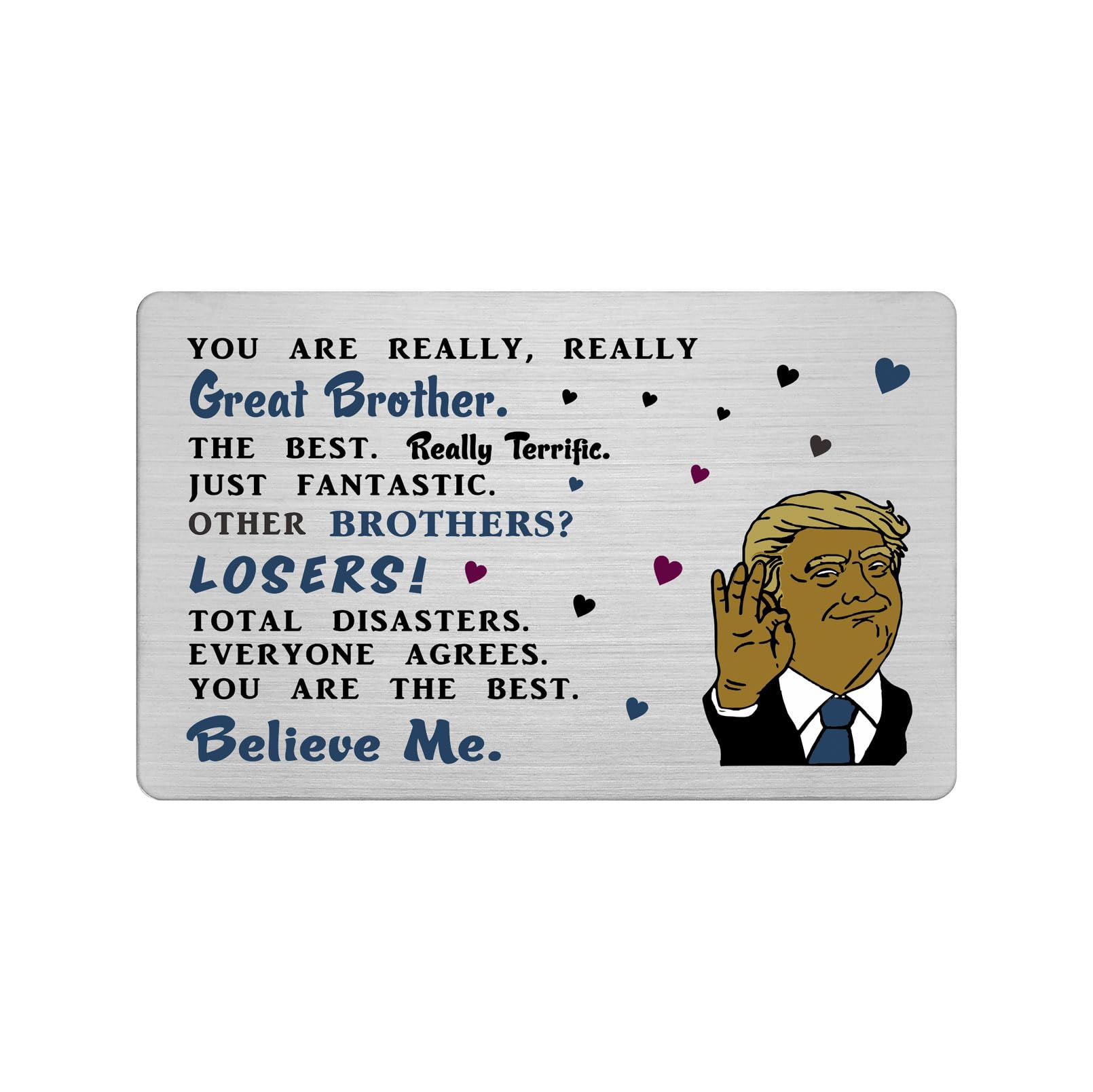 CPLJW Brother Card - Brother Birthday Card, Gift for Bro, Funny Big Little Brother's Happy Birthday Wedding Graduation Christmas Presents