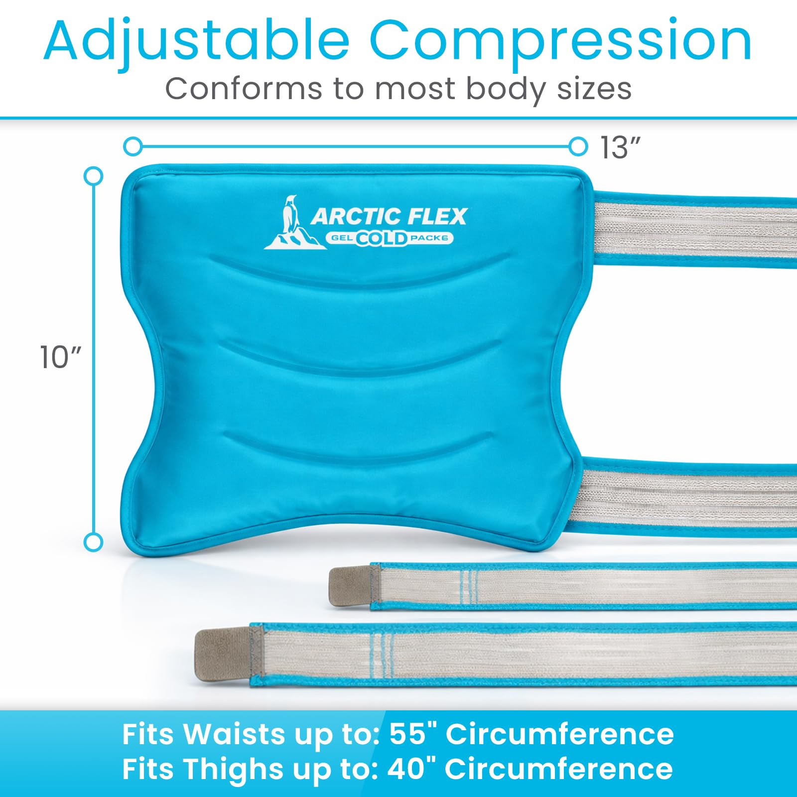 Arctic Flex Fascia per il ghiaccio dell'anca dopo l'intervento chirurgico, supporto in gel riutilizzabile per borsite dell'anca, sostituzione, sollievo dal dolore, infiammazione, artrite, gonfiore,