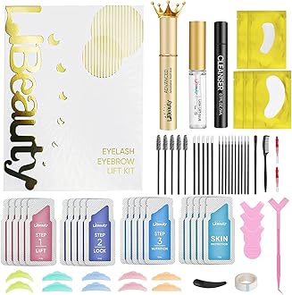 Libeauty Eyelash lift kit Brow Lamination Kit with Lash Growth Serum New Eyebrow Perm Kit Can Last 6-8 Weeks Home & Salon Use Black