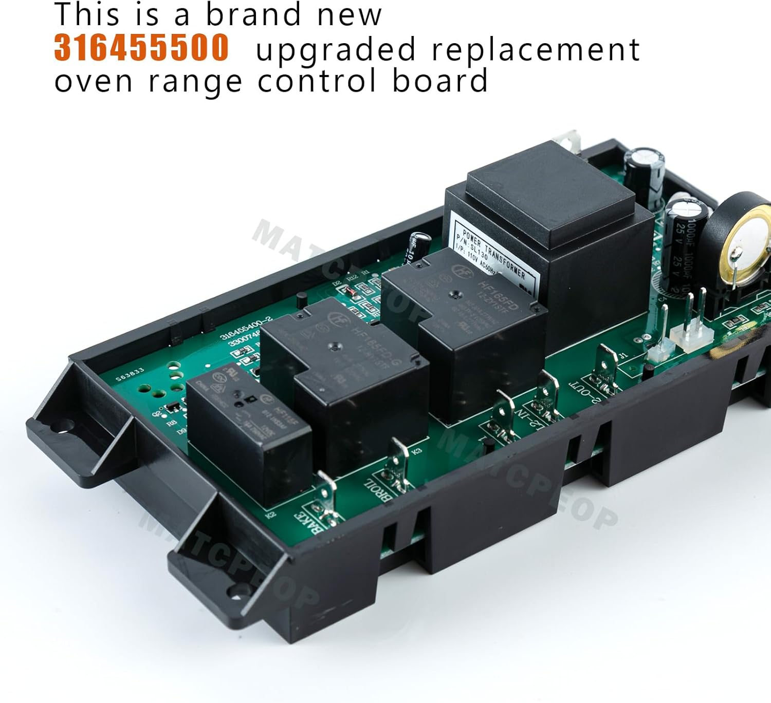 316455500 Oven Range Stove Clock Control Board 7 Button Control Board Clock Replacement(Include Overlay)