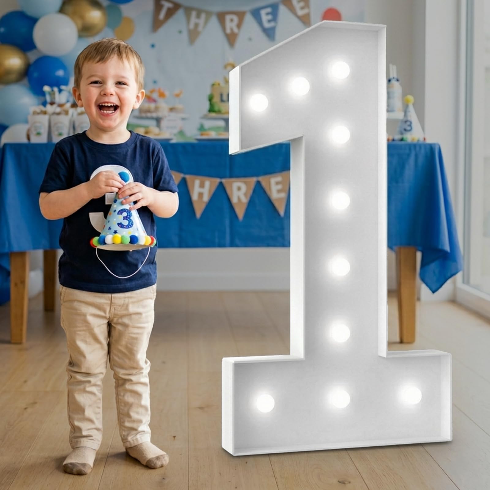 3FT Marquee Light Up Number - Marquee Numbers 3 Feet Tall, Large Led Sign For Baby Shower,Party,Birthday Decorations,Graduation,Prom(Number 1)