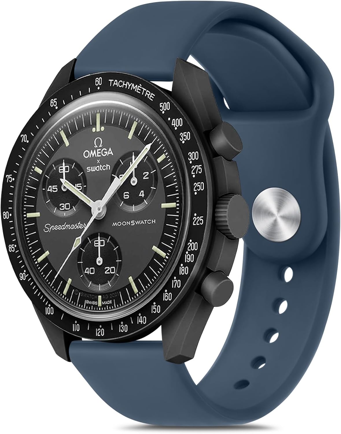 OMEGA Speedmaster Moon Watch 水色 シリコンバンド Amazon.com: 20mm Sports Silicone Moonswatch Band for Men