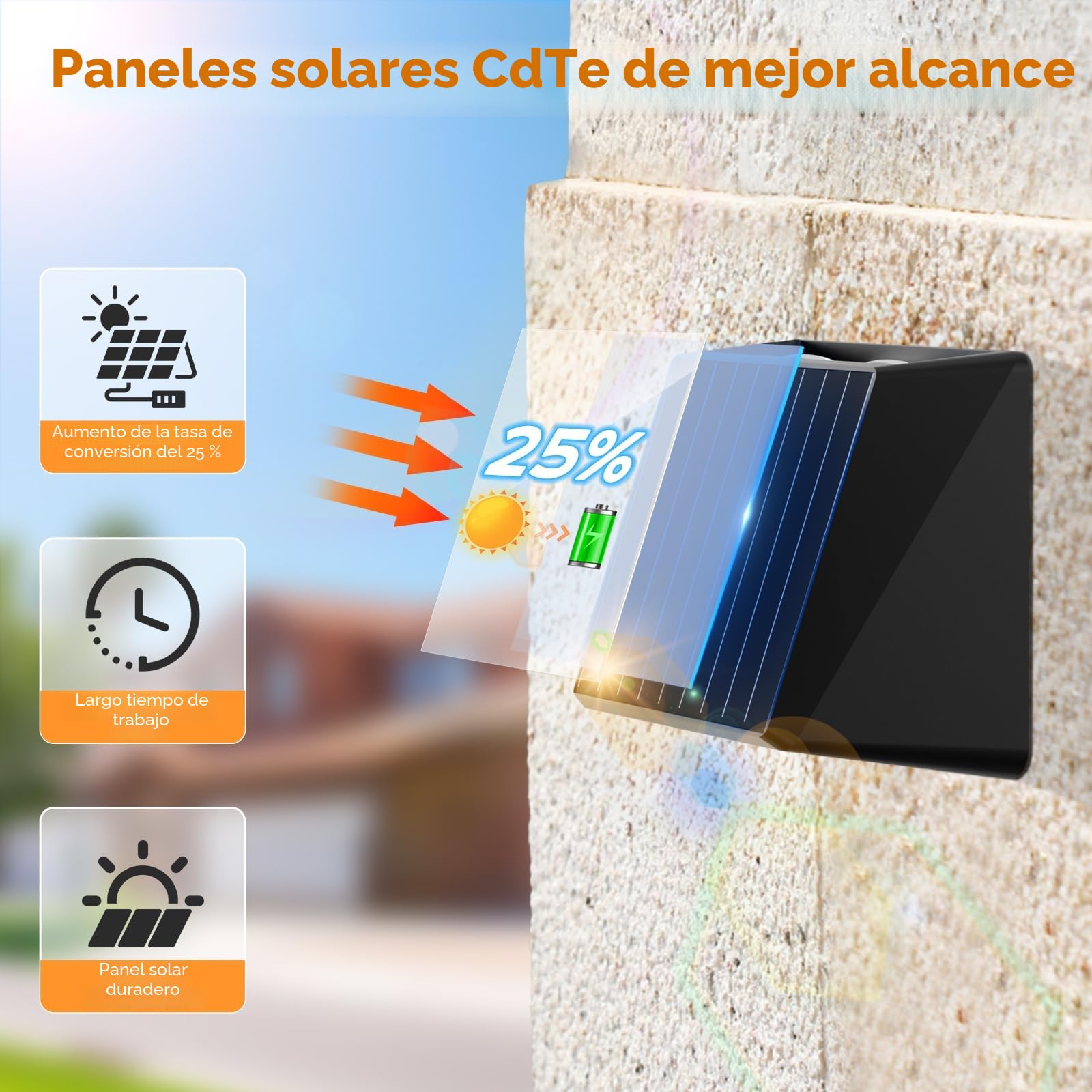 Quntis Aplique Solar Exterior Pared 4 Piezas, Blanco Cálido y Rgb Luces Solares Led Exterior Jardin Pared IP65 Impermeable con 13 Modos para Jardín, Porche, Garaje