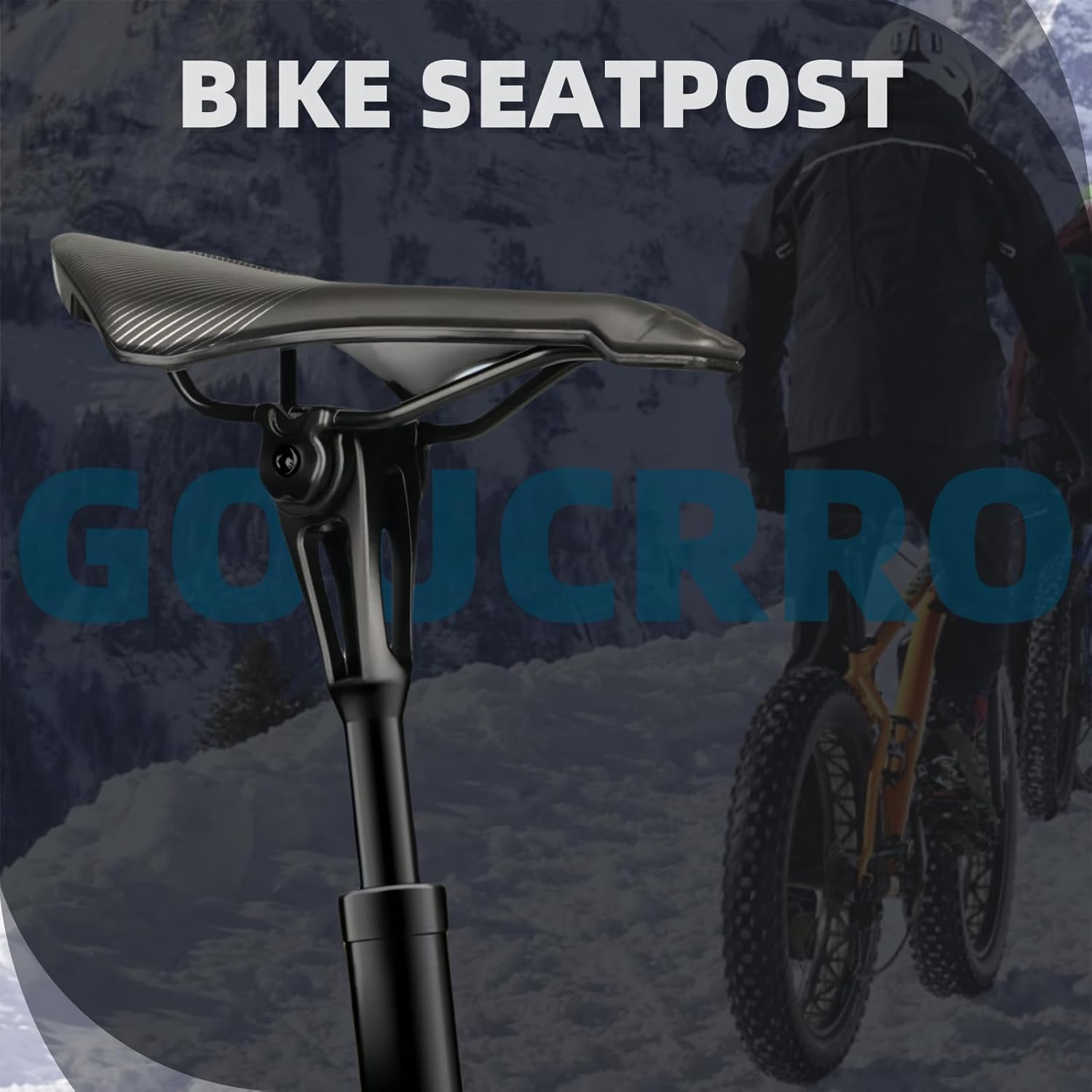 Bike Suspension Seatpost Shock Absorber Damper Post 27.2/31.6mm Bicycle Seat Post, Aluminum Body for MTB, Gravel, Hybrid and E-Bikes