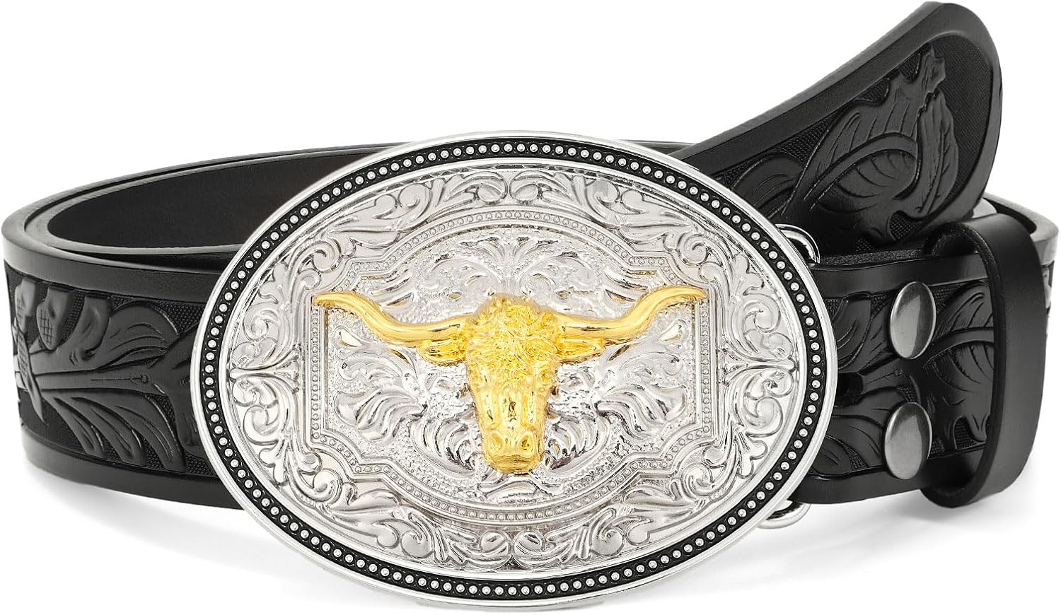 BELTROAD Western Leather Buckle Belt for Men Women Cowboy Cowgirl Country Leather Belts for Jeans Western Belts Men Christmas