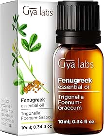 Gya Labs Óleo essencial de feno-grego para pele - óleo de feno-grego para cabelo - difusor de óleo essencial, sabonete, velas, aromaterapia - aroma quente, picante e amadeirado - (10 ml)