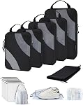 BAGSMART Cubes d'emballage de compression pour le voyage, 6 Ensemble de cubes d'emballage de voyage pour valises, organisateurs de valises de compression, organisateurs d'empaquetage léger Opal blanc