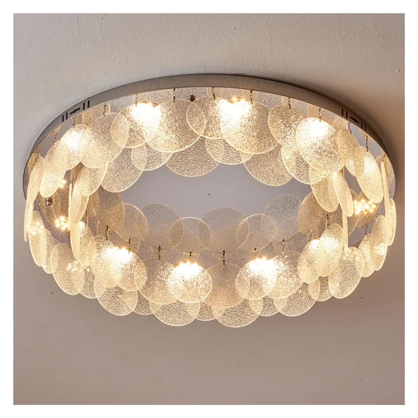 ASerZenith Italian Minimalist Chandelier Lighting For Living Room Glass Lamp Postmodern Led Ceiling Lamp Corridor Lighting Fixture,Ceiling Lamp-D80Cm