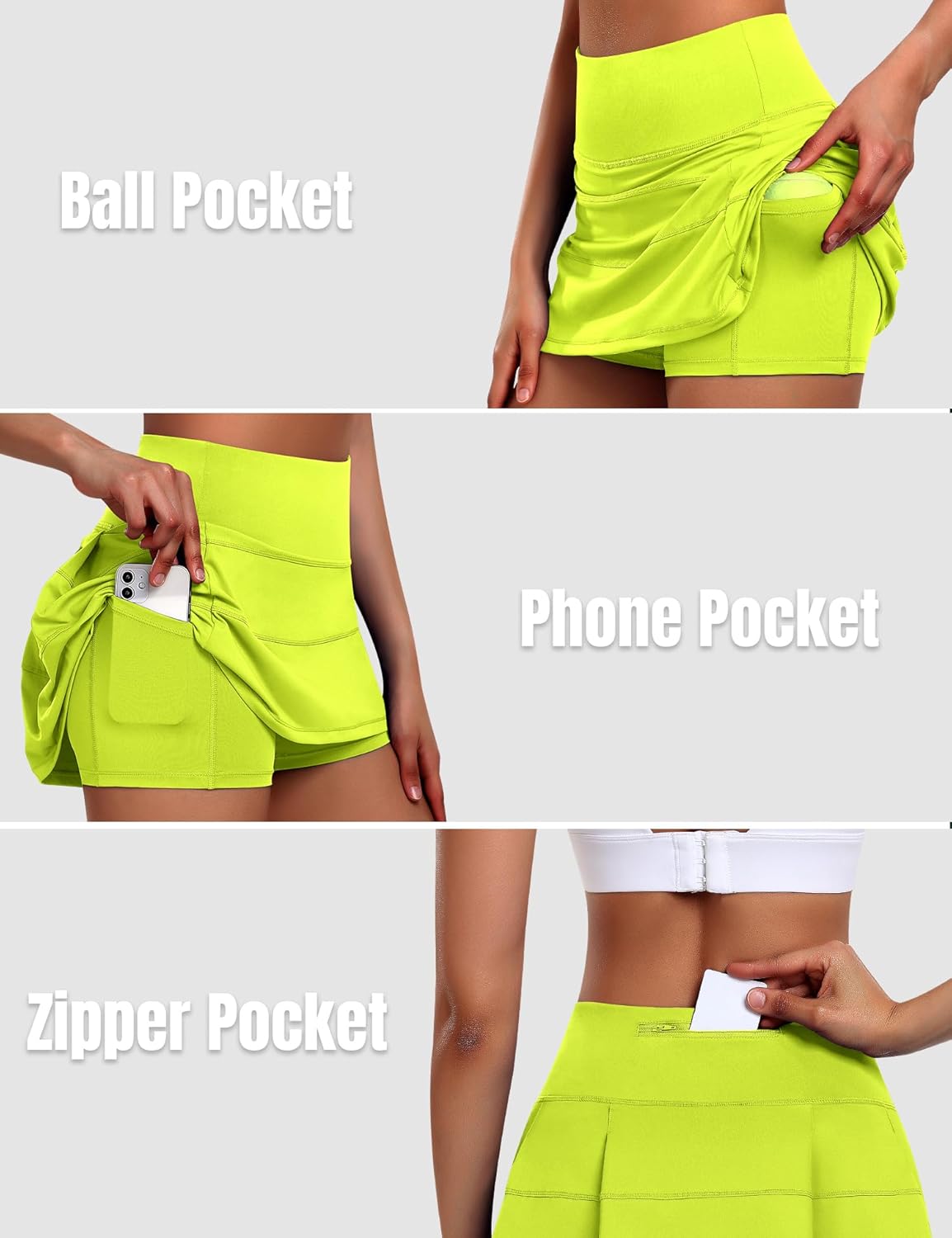 JoyGirl Womens Tennis Skirt with Shorts Pleated Golf Skirt High Waist Pickleball Skirts Athletic Skorts with Pockets - Image 5