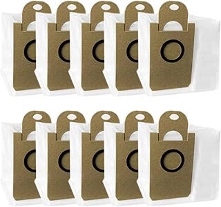 Lot de 10 sacs d'aspirateur pour SwitchBot pour Mini K10+/ K10+ Pro Robot Aspirateur Sacs à poussière de rechange p…