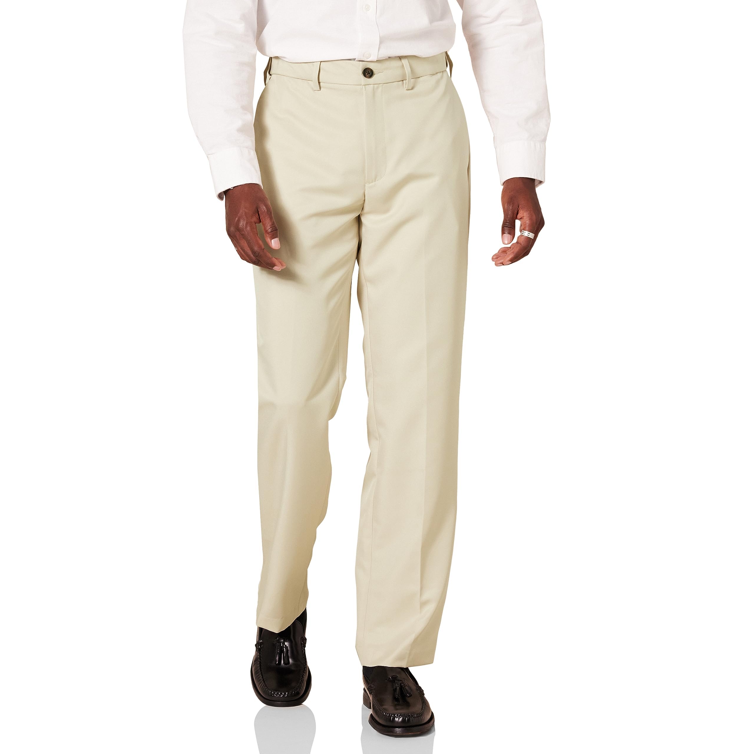 Amazon Essentials Men's Classic Fit Expandable-Waist Flat-Front Dress Trousers — view 11