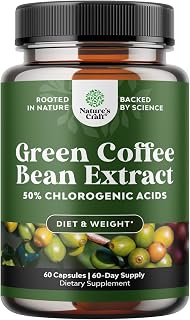 Natures Design Pure Green Coffee Bean Extract – Standardized to 50% Chlorogenic Acid – Weight Loss Supplement for Men & Women – Burns Both Fat and Sugar – High Grade Potent Ingredients