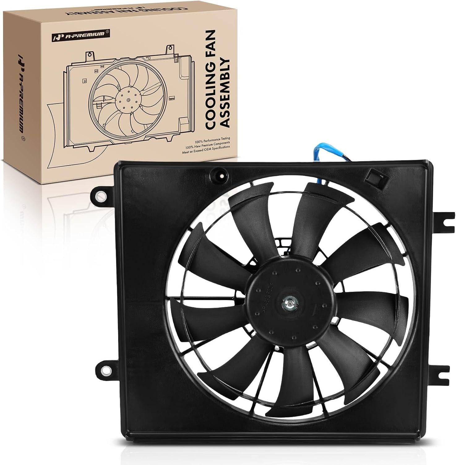 A-Premium A/C Condenser Fan Assembly Compatible with Select Honda & Acura Models - Civic 2022-2025 1.5L, Integra 2023-2025