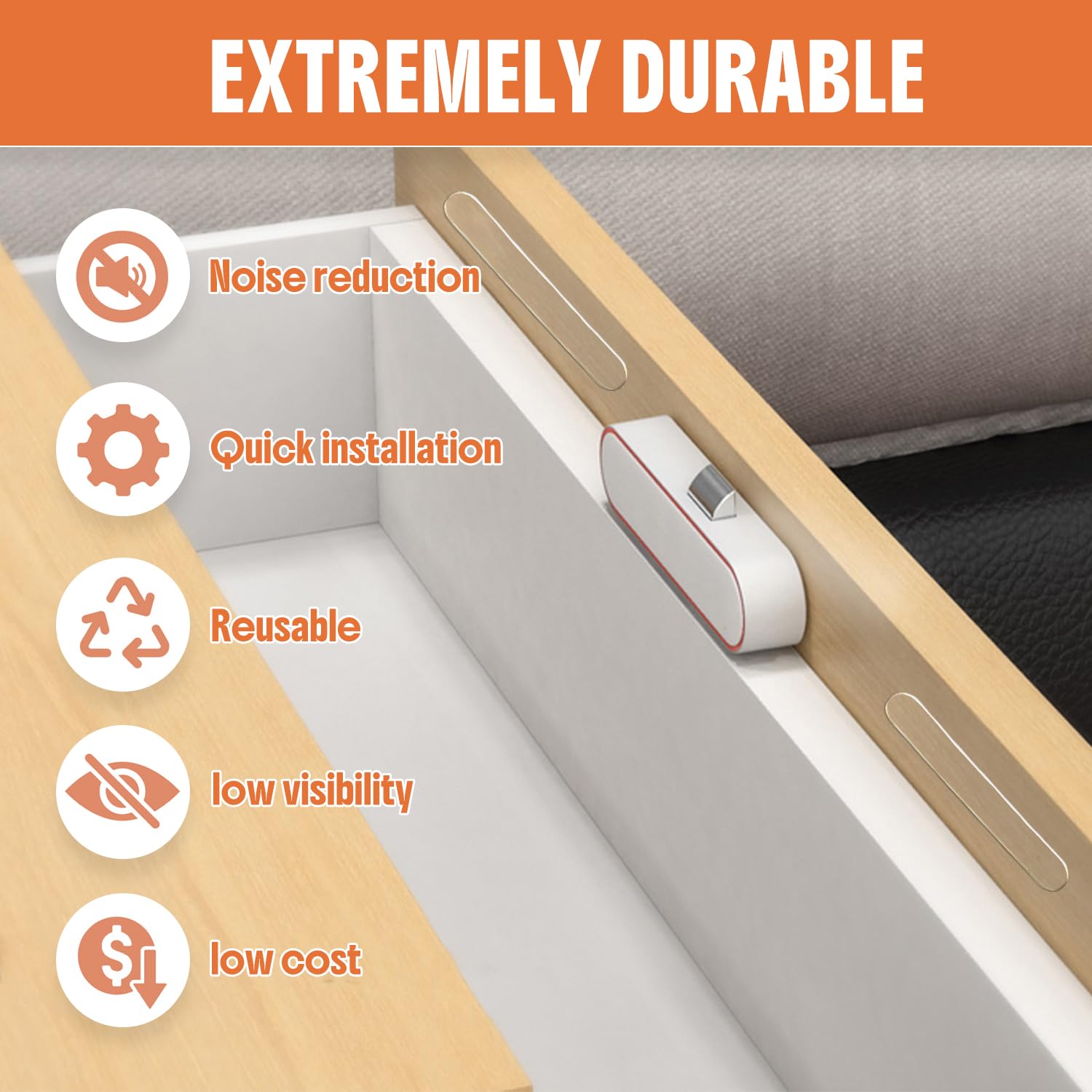 Transparent Silicone Self-Adhesive Bumper Pads -8PCS (150×15mm)