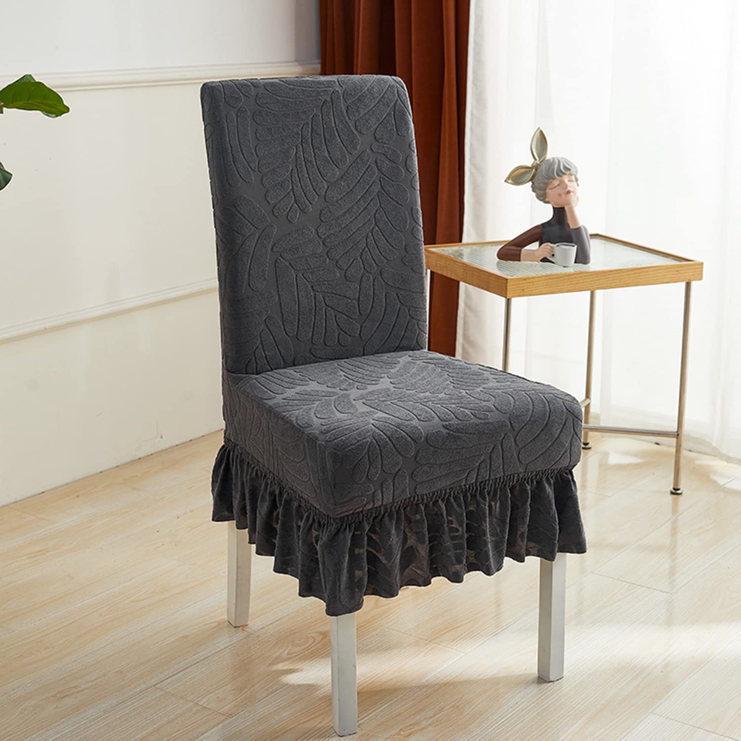 Housses de chaise banquet amovibles grises anti-tache protection chaise extensible