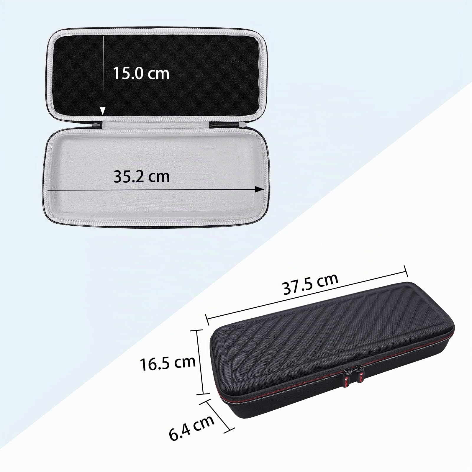 XANAD Funda Rígida Controlador DJ - Estuche Compatible Hercules DJControl Mix/Starlight/Numark DJ2GO2 Touch, Bolsa Transporte Acolchada
