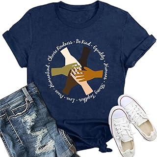 Womens Equality Shirt Human Rights Justice T-Shirt Be Kind Freedom Resist Crewneck Tee