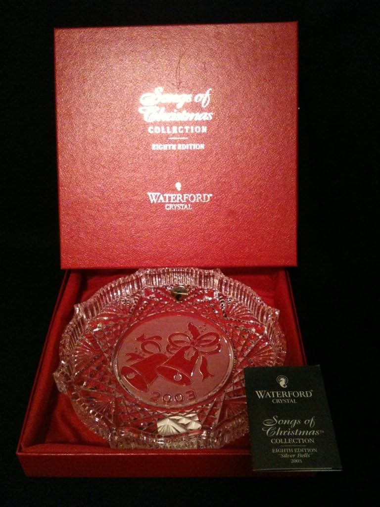 Waterford 2003 Songs of Christmas Crystal Plate (Silver Bells)