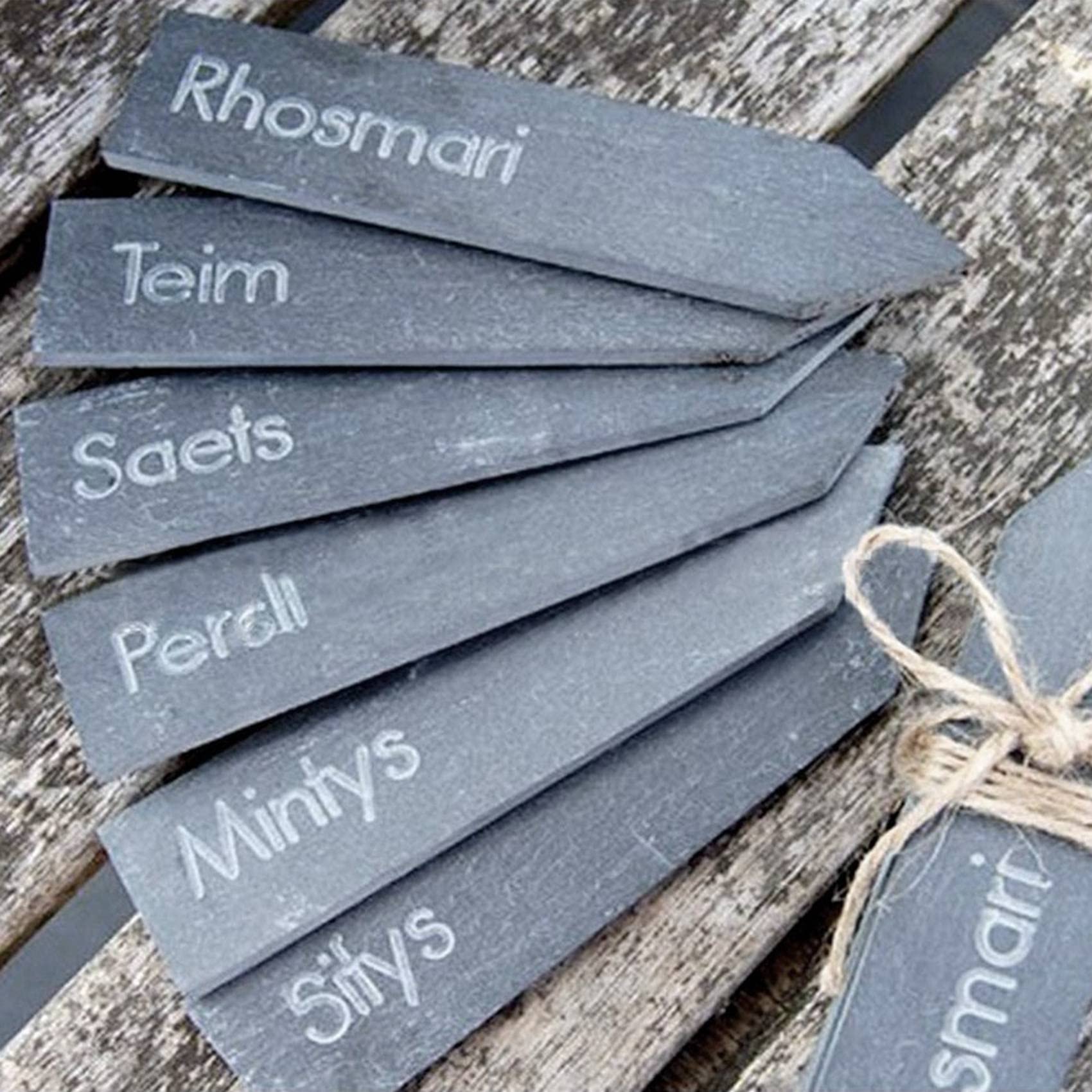 VENOAL Marqueurs D'étiquettes de Plantes En Ardoise étiquettes de Jardin étiquettes pour Légumes Ou Herbes 15X2cm, 30 Pièces