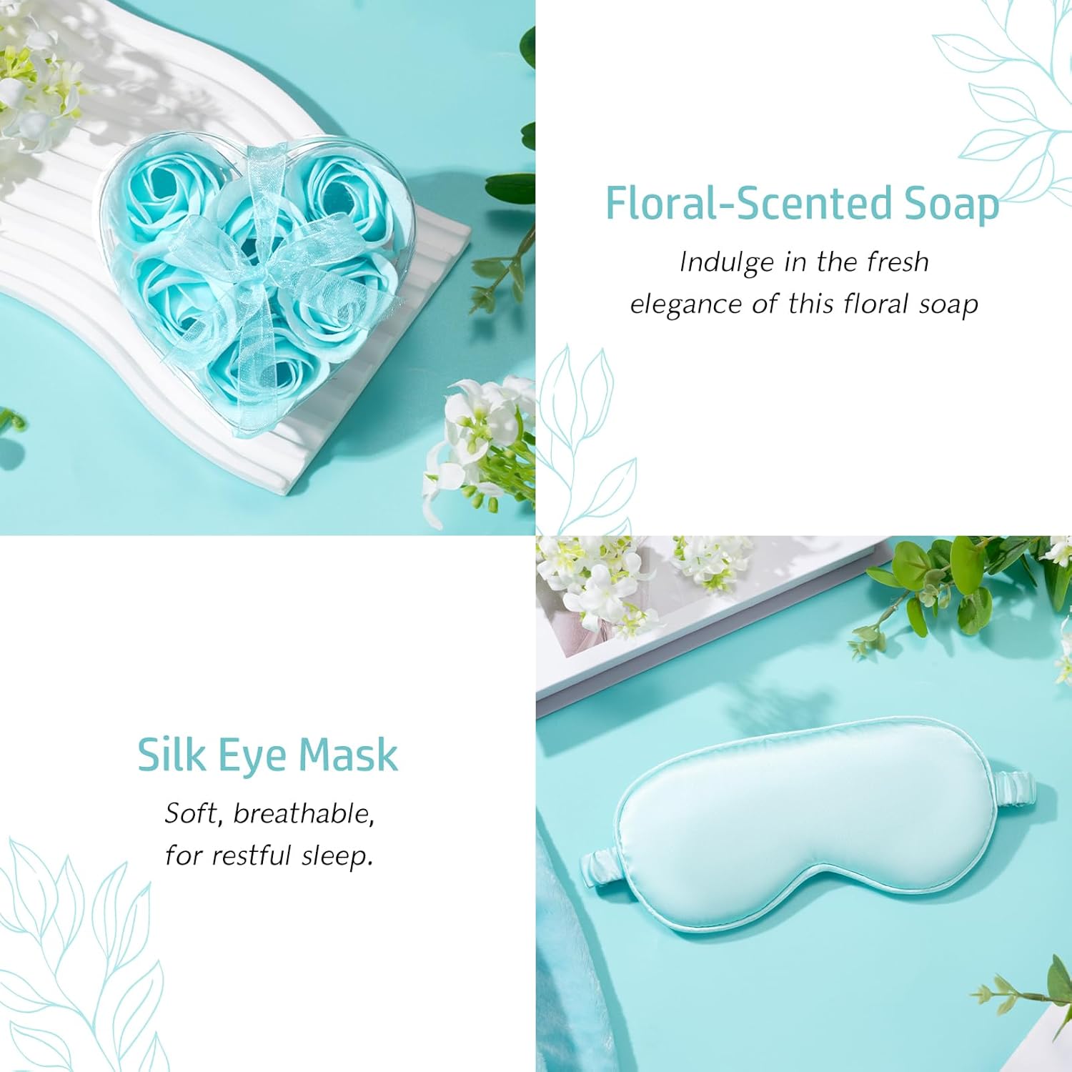 Birthday Gifts for Women, Christmas Self Care Gifts Get Well Soon Gifts Basket, Ocean Relaxing Spa Gifts Care Package w/Luxury Flannel Blanket, Unique for Mom Her Friend Sister - Image 7