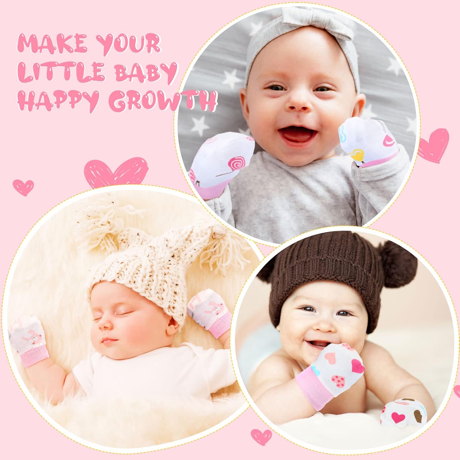 12 Pairs Newborn Baby Mittens Infant Toddler Gloves No Scratch Mittens Gloves for 0-6 Months Baby Boys Girls - Image 7