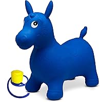 Bintiva Horse Hopper for Kids 2-5: Inflatable Bouncy Horse Space Hopper with Pump for Core Strength & Motor Skills