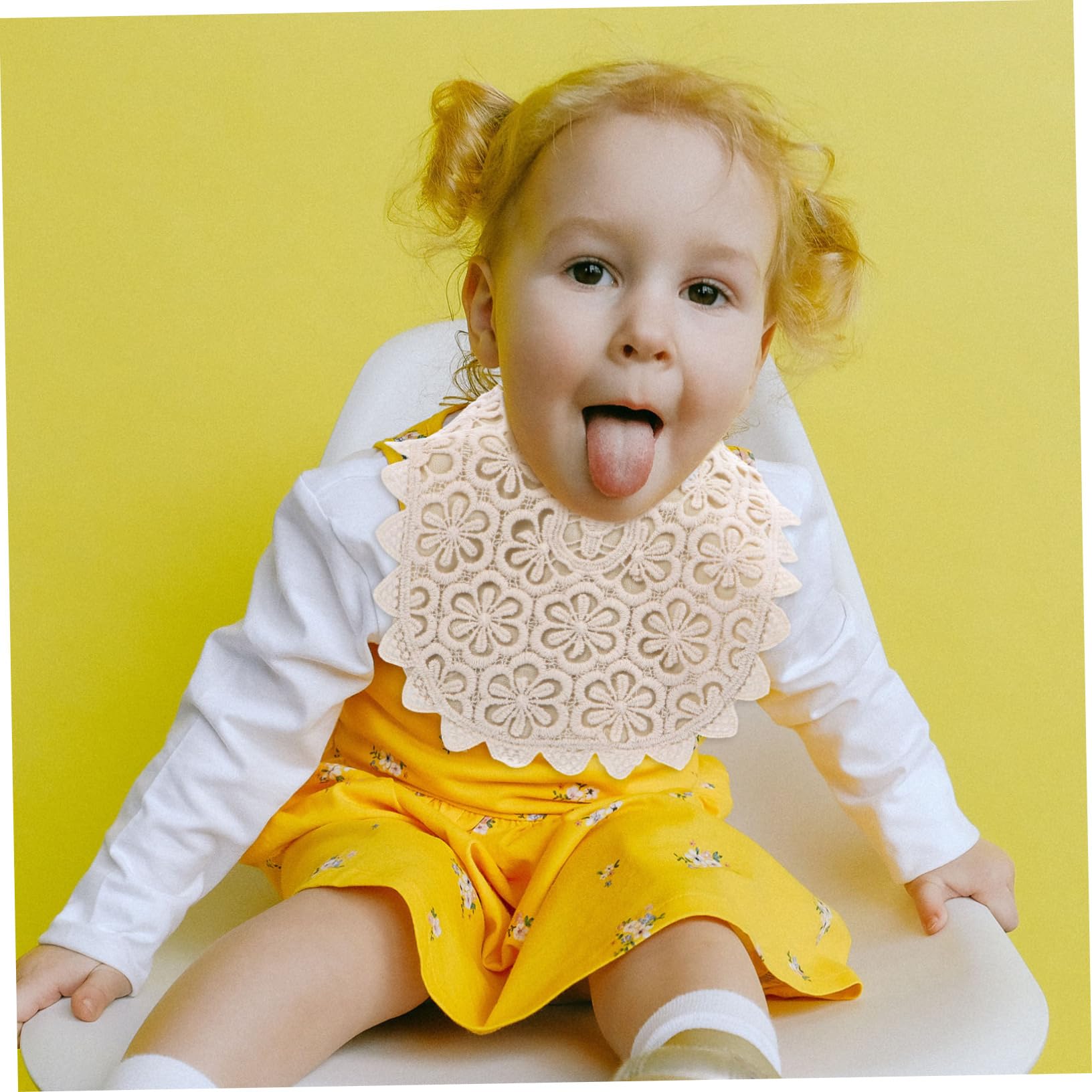 ibasenice 4 Stück Spitzen-Lätzchen Lätzchen für Baby Kinderkrankheiten Lätzchen Baby isst Schürze Babylätzchen sabbernde Lätzchen Baby-Lätzchen Haushalt Schal neugeboren Baumwolle