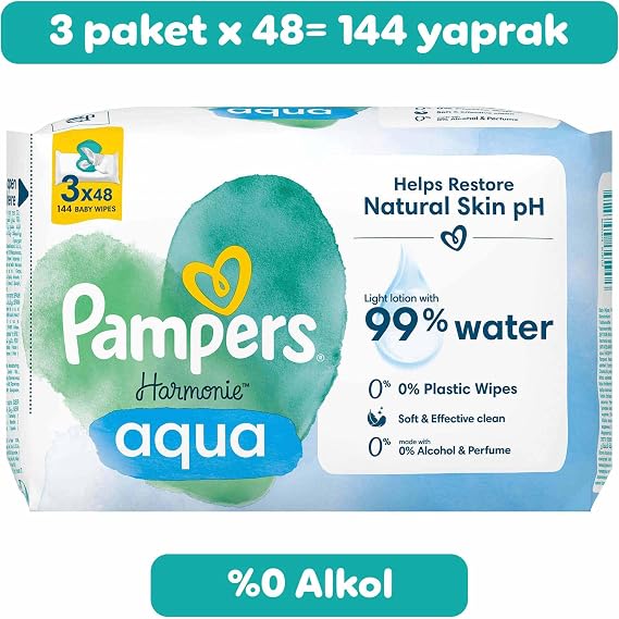 Prima Harmonie Aqua Islak Mendil 3’lü paket 144’lü Islak Mendil