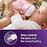 Philips Avent Natural Baby Bottles with Natural Response Nipples (Medium Flow, Flow 3), 9oz, Pink, 3-pack, SCY903/13