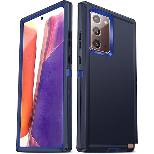 LeYi Compatible for Galaxy Note 20 Case [𝐍𝐨𝐭 𝐅𝐢𝐭 𝐍𝐨𝐭𝐞 𝟐𝟎 𝐔𝐥𝐭𝐫𝐚]: Note 20 Phone Case with Military Grade Protection, 3 in 1 Full Body Durable Phone Case for Galaxy Note 20, Blue