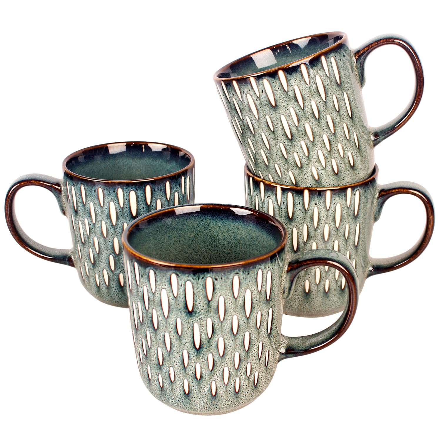 Tasses à café pour homme et femme, le cadeau idéal en céramique texturée