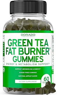 Green Tea Fat Burner Weight Loss Gummies (60 Count) Fat Burner Women - Appetite Suppressant Weight Loss Supplement for Men & Women with Apple Flavored - Third Party Tested - USA Made